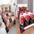 Ny Stores Elegant 3D Printed Double Bedsheet Microfiber 2 Double Bedsheet with 4 Pillow Covers - Floral, Beautiful Multicolour (Size 90x90)