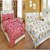 Ny Stores Elegant 3D Printed Double Bedsheet Microfiber 2 Double Bedsheet with 4 Pillow Covers - Floral, Beautiful Multicolour (Size 90x90)