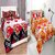 Ny Stores Elegant 3D Printed Double Bedsheet Microfiber 2 Double Bedsheet with 4 Pillow Covers - Floral, Beautiful Multicolour (Size 90x90)