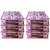 SAMRATHAL INDUSTRIES PVC  Nonwoven Fabrics Pink Flawer Nonwoven Saree Cover with Transprent Windows  Pack of 6