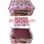 SAMRATHAL INDUSTRIES PVC  Nonwoven Fabrics Pink Flawer Nonwoven Saree Cover with Transprent Windows  Pack of 6