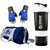 SNIPPER Combo of Bodybuilding Blue Bag , Gloves Blue And Spider Shaker white Gym  Fitness Kit ()