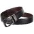 Leather Casual black belt Needle pin point buckle For Mens