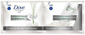 Dove Shampoo 6ml + Conditioner 6ml Pouch  (Pack of 32)