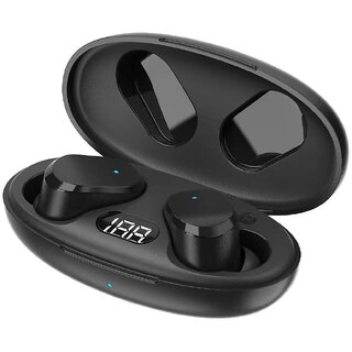 ASE TWS AirBass PowerBuds Earbuds Inbuilt  Type-C Fast Charging Fully Waterproof - Black