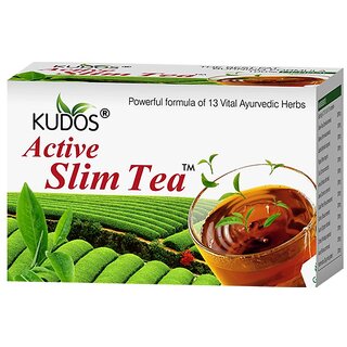 kudos 100 Herbal, Natural, Active Slim Tea, (2g X 30 Tea Bags) With Vital Herbs Herbal to loose Weight