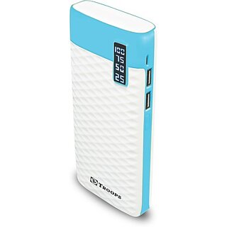 TP TROOPS 12100 mAh Power Bank  (Blue, Lithium-ion, for Mobile)