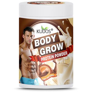 Kudos Natural Body Grow Weight Gainer Protein Powder (Chocolate Flavour) - 500g