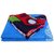 SHAKRIN 3d Printed  Poly Cotton Double Bedsheet with 2 Pillow Covers, 90 x 90 inch , Multicolor