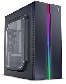 FINGERS RGB-Admiral Computer Case (Full ATX PC Cabinet with ARGB lights  7 colours 13 pre-set modes  Toughened Glass