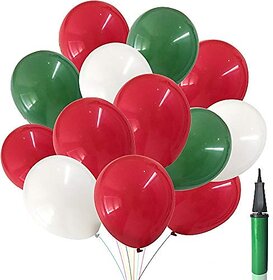 Lalantopparties Combo Pack Balloon Christmas Decoration Latex Balloon 100, and 1pc Pump Pack of 1