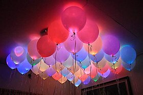 Lalantopparties Led Balloons Latex balloon Party Festival Celebrations,Birthday Multi 5 pc Pack Of 1