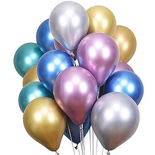 Lalantopparties Shiny Chrome Balloons Birthdays,Anniversaries ,Weddings,Functions,Pink Pack Of 5