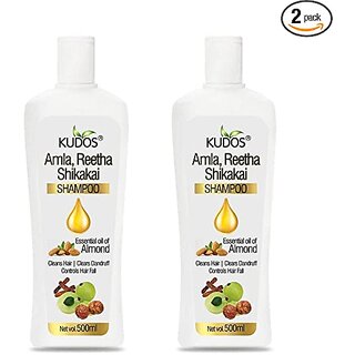                       Kudos Amla, Reetha, Shikakai Shampoo (Pack of 2)                                              