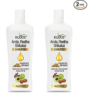 Kudos Amla, Reetha, Shikakai Shampoo (Pack of 2)