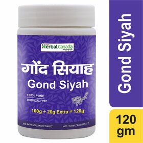 Harc Herbal Canada Gond Siyah  100 Pure  Natural Plant based product - 100g + 20g Extra (Pack of 1)