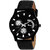 Hrv Round Black Leather Strap Watch For Men And Boy 2542