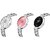 Espoir Analog Quartz Multi-Color Round Dial Girl'S And Women'S - Silver Pink Black Pack Of 3 Watch Combo
