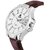 Espoir Analog White Round Dial Leather Strap Brown Strap Day And Date Watch For Men
