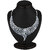 Sukkhi Sleek Rhodium Plated Ad Stone Necklace Set