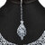 Sukkhi Sleek Rhodium Plated Ad Stone Necklace Set