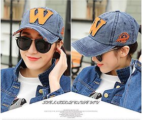 Zonixon WHO What WHY  W caps for Women  W Letter Cap Patch  W Design Cap  W Alphabet Cap Adjustable Stylish Baseball