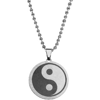                       M Men Style Peace Sign Symbol Jewelry  Men's  Women's Locket With Chain                                              