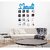 Khush Its Amazing Home Decor Wood Blue Moments Hanging Photo Display, DIY Picture Photo Frame Collage Set Includes Multi colour Clips