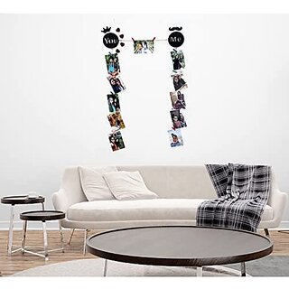 Khush Its Amazing Wood You And Me Hanging Photo Display, DIY Picture Photo Frame Collage Set Includes Multi colour Clips Khush Its Amazing Wood You And Me Hanging Photo Display, DIY Picture Photo Frame Collage Set Includes Multi colour Clips