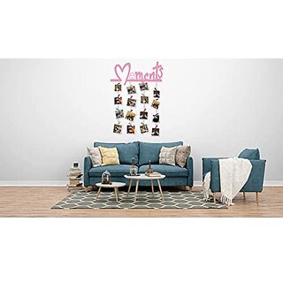 Khush Its Amazing Home Decor Wood Pink Moments Picture Photo Frame for Wall Decor Photos Artworks Prints Multi Pictures Organizer & Hanging Display Frames with Wood Clips Khush Its Amazing Home Decor Wood Pink Moments Picture Photo Frame for Wall Decor Photos Artworks Prints Multi Pictures Organizer & Hanging Display Frames with Wood Clips