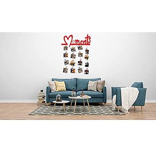 Khush Its Amazing Home Decor Wood Red Moments Picture Photo Frame for Wall Decor Photos Artworks Prints Multi Pictures Organizer & Hanging Display Frames with Wood Clips Khush Its Amazing Home Decor Wood Red Moments Picture Photo Frame for Wall Decor Photos Artworks Prints Multi Pictures Organizer & Hanging Display Frames with Wood Clips