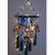 Khush Its Amazing Home Decor Wall Hanging Hand Made Black Stick With Macrame Blue 5 Line Rope And LED Light Photo Display , DIY Picture Photo Frame Collage Set Includes Multi colour Clips