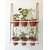 Khush Its Amazing Wood Hanging Planter Shelf Plant Hanger Decorative Flower Pot Rack with Rope Home Decor Hanging Planter (2 Tier Pot White)