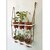 Khush Its Amazing Wood Hanging Planter Shelf Plant Hanger Decorative Flower Pot Rack with Rope Home Decor Hanging Planter (2 Tier Pot White)