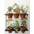 Khush Its Amazing Wood Hanging Planter Shelf Plant Hanger Decorative Flower Pot Rack with Rope Home Decor Hanging Planter (2 Tier Pot Black)