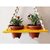 Khush Its Amazing Plant Macrame Hanger Shelf Indoor Hanging Planter Shelf Plant Hanger Shelf Boho Home Decor Cotton Rope (Yellow)