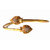 S L Gold Micro Plated White Stone Adjustable Twist Open Kappu D30