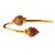 S L GOLD Micro Plated Red  White Stone Adjustable Twist open Kappu D29