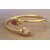 S L GOLD Micro Plated Red  White Stone Adjustable Twist open Kappu D29