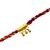 Simple Colorful Rakhi Criss Cross Thread Rakhi With Ghungroo For Raksha Bandhan