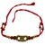 Simple Designer Chandan Rakhi Ganesh Ji Designs With Rudraksha Beads Red Color Thread Rakhee