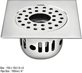 Square Gypsy 304 (18/8) Grade Anti Cockroach Trap/Grating with Hole