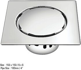 Stainless Steel Square German Drain Cockroach Trap Set Contains 4 Parts