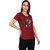 Designer Cotton T shirt For Girls  Women, Maroon