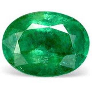                       Durga Gems Emerald Stone Original 7.25 Ratti Natural Certified Colombian Quality Loose Precious Panna Gemstone                                              