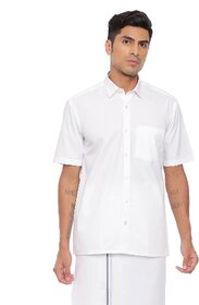 Uathayam SUNRISE Cotton Full Sleeve White Shirt For Men
