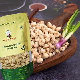 Healthy Master Roasted Cream and Onion Makhana (Fox Nuts) 120 GM