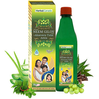 Herbal Canada Neem Giloy With Tulsi-Aloevera (500 ml) Herbal Canada Neem Giloy With Tulsi-Aloevera (500 ml)