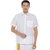 Uathayam Linen Rise Pure Linen Half Sleeve White Shirt For Men
