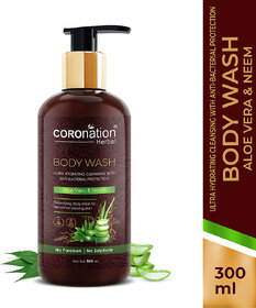 COROnation Herbal Aloevera and Neem Body Wash - 300 ml